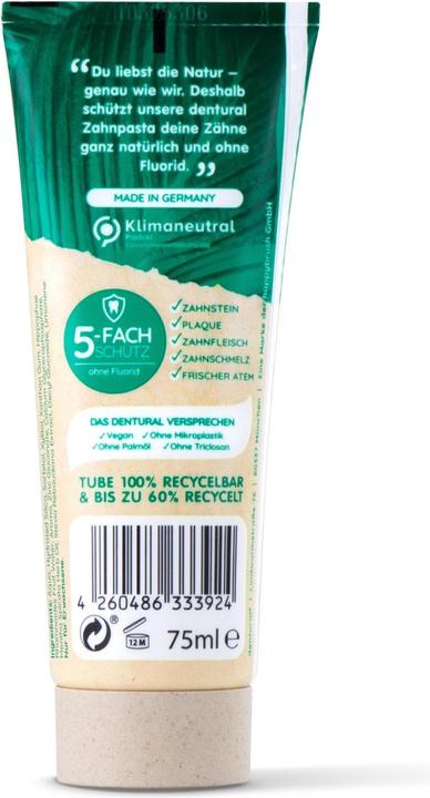 Actual product image happybrush Dentural Natural Fluoride Free (75 ml)