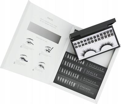 NoName DIY Eyelash Extensions Starter Kit Cluster Lashes mit Bonder, Sealer, Remover, Applikator Home Lash (Künstliche Wimpern)