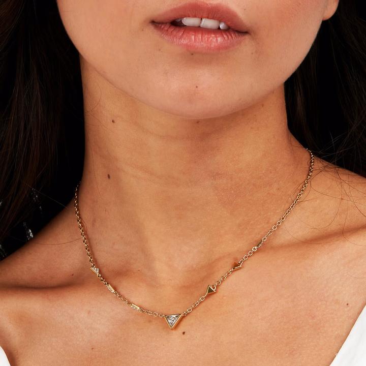 Produktbild Morellato Decent Gold Plated Necklace with Trilliant Crystals SAWY01 (Edelstahl, 40 - 45 cm)
