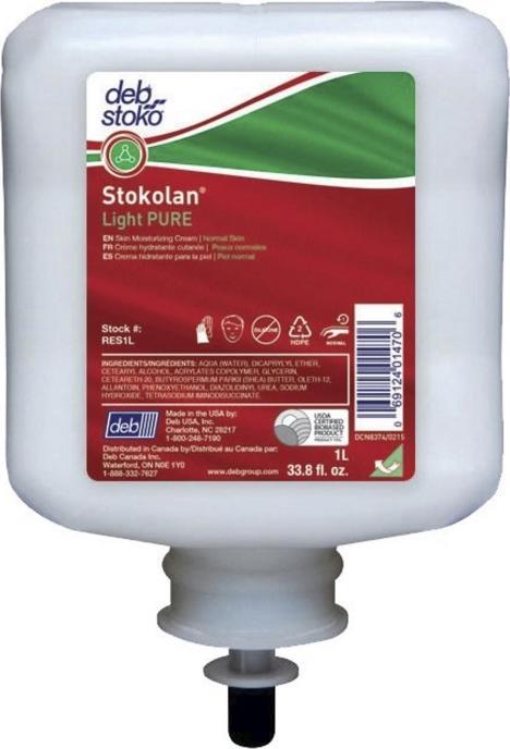 Actual product image Deb Stoko Stokolan® Light PURE Skin Care Cream RES1L 1 l (1000 ml)
