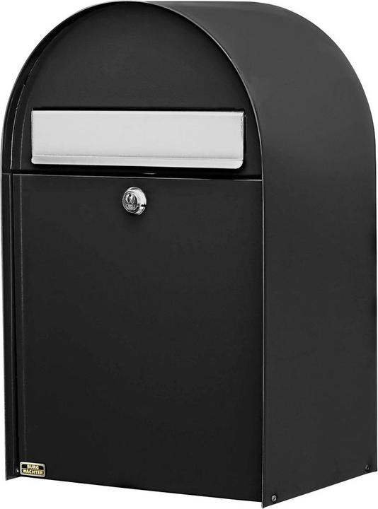 Immagine prodotto Burg Wächter Cassetta postale in acciaio zincato LxHxP 475/300/222 mm Nordic 680 nero con fermo di apertura