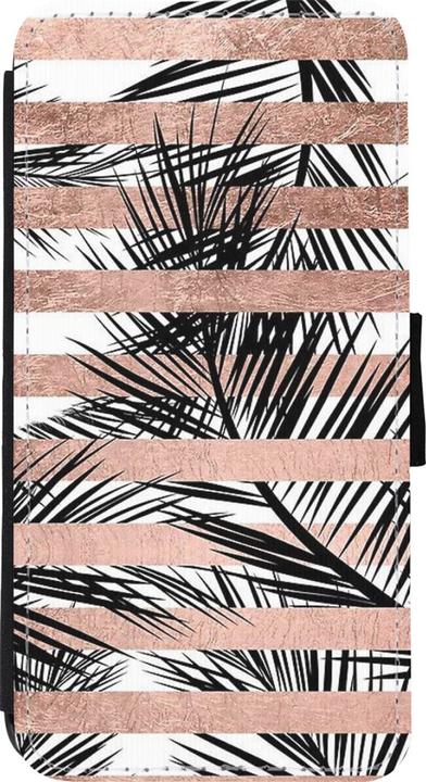 Actual product image PhoneLook Coque Wallet noir Palm trees gold stripes (Apple iPhone 11 Pro Max)