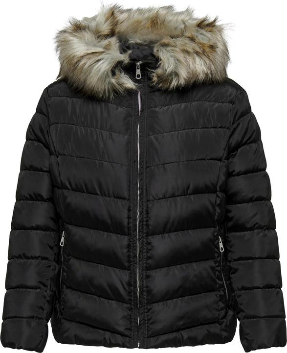 Only Kapuze mit Kunstfell-Futter Jacke Steppjacke (54)