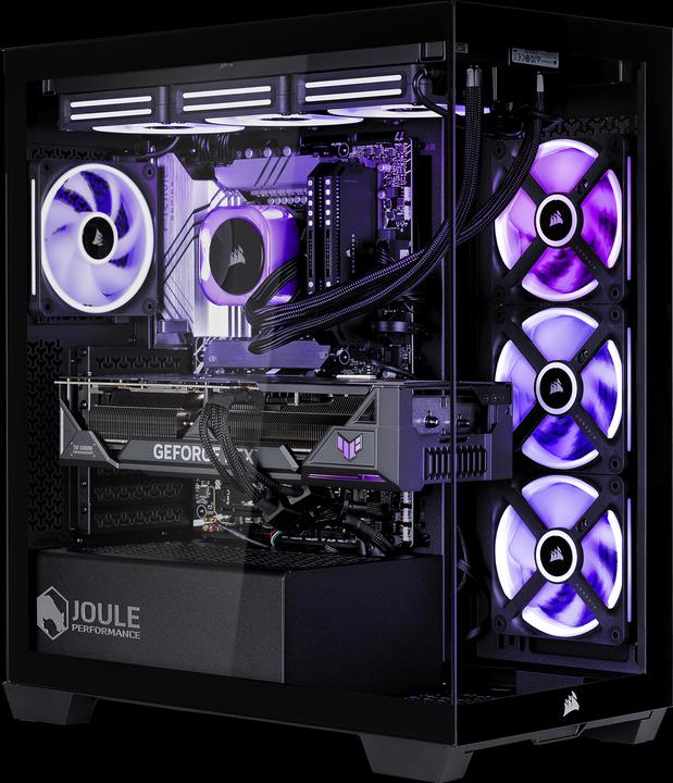 Actual product image Joule Performance High-end gaming PC ICUE LINK RTX4080S U9 64GB 12TB L1133461 (Intel Core Ultra 9 285K, 64 GB, 4000 GB, GeForce RTX 4080)