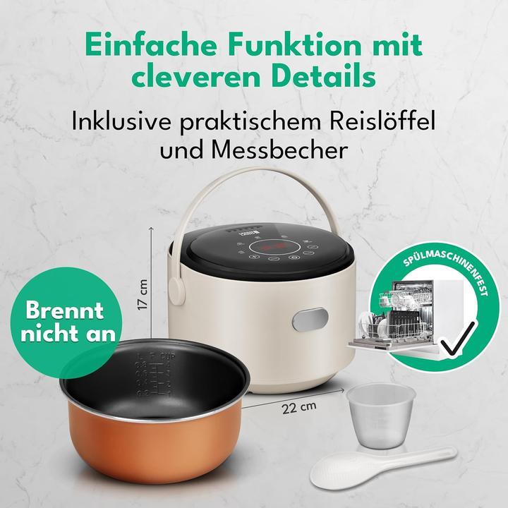 Actual product image Lebenlang Reiskocher mit Timer & Warmhaltefunktion