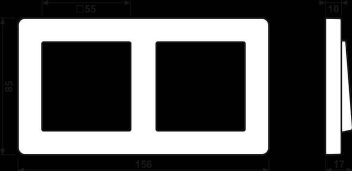 Actual product image JUNG Mounting frame 2f bw glz A / A FLOW Kst AF582BFSW