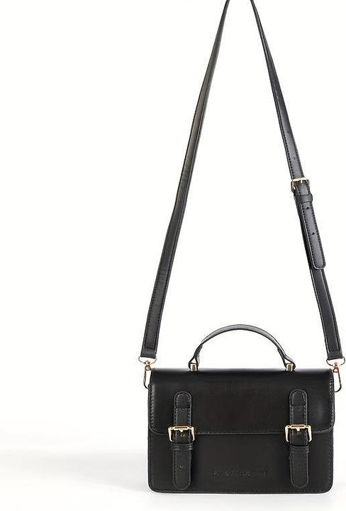 Produktbild Only-Bags.Store Preppy solide Farbe Schulter quadratische Tasche, Schnallen Dekor Klappe Umhängetasche, braune