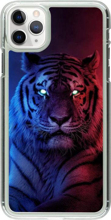Produktbild PhoneLook Hülle transparent Tiger Blue Red (Apple iPhone 11 Pro Max)