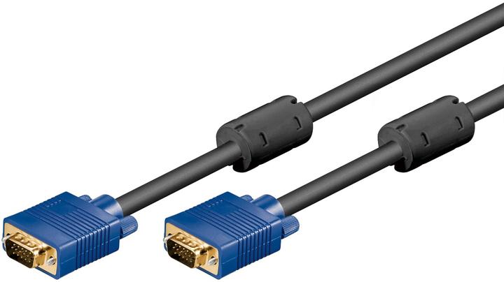 Actual product image Goobay Full HD SVGA Monitor Cable, Blue-Black, 1.8 m (1.80 m, VGA)
