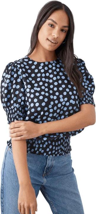 Dorothy Perkins Gepunktete Bluse mit gerafftem Saum