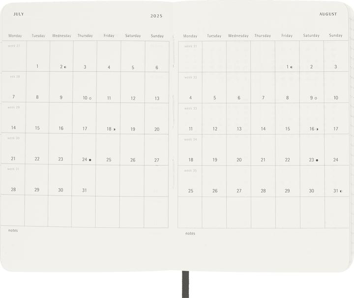 Image du produit Moleskine Calendrier de notes (De poche, A6, Anglais)