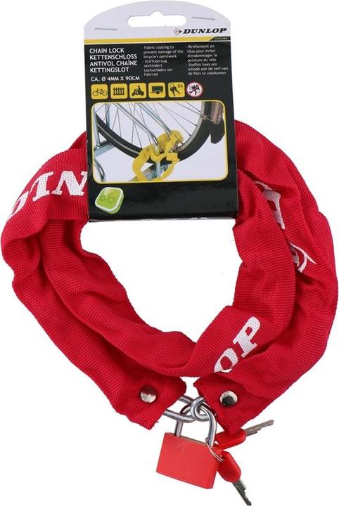 Immagine prodotto Dunlop Lucchetto antifurto per bicicletta da 90 cm (rosso) (90 cm)