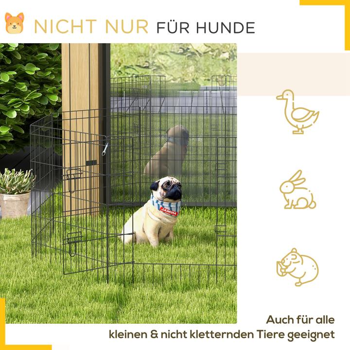 Produktbild PawHut Welpenauslauf Metall Schwarz