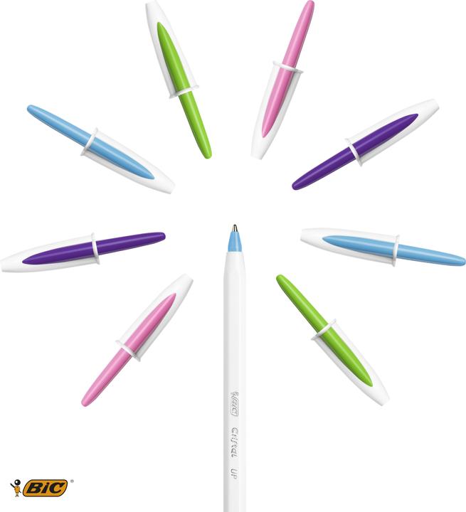 Immagine prodotto Bic CRISTAL UP - Penna a sfera (Multicolore, 4 x)