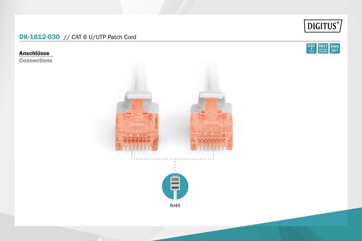 Immagine prodotto Digitus Cavo di rete (U/UTP, CAT6, 3 m)