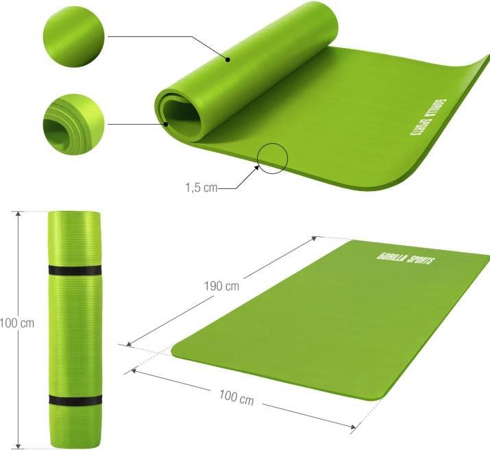 Immagine prodotto Gorilla Sports tappetino yoga (15 mm)