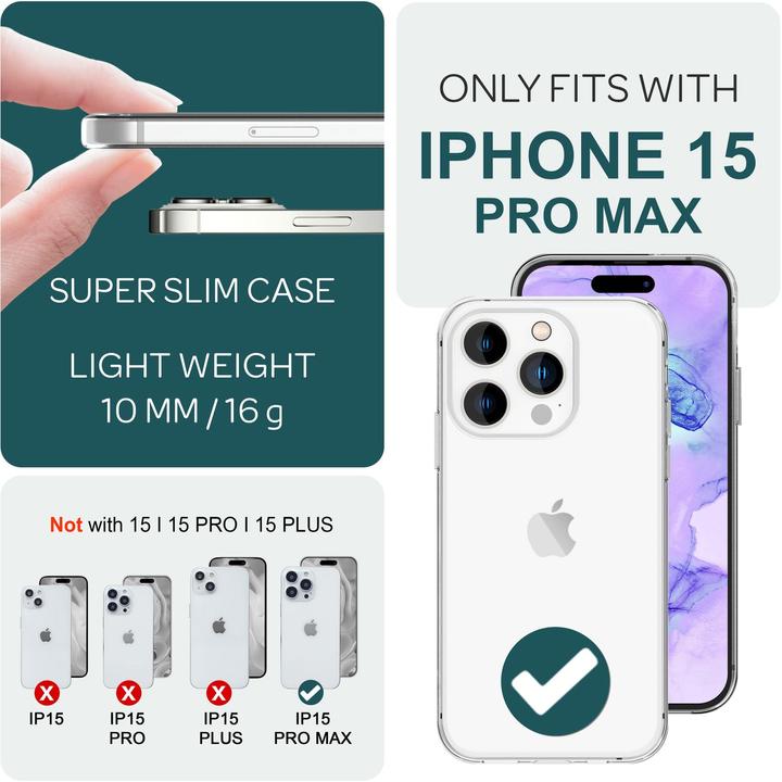 Actual product image Nalia Clear 360 degree cover (Apple iPhone 15 Pro Max)