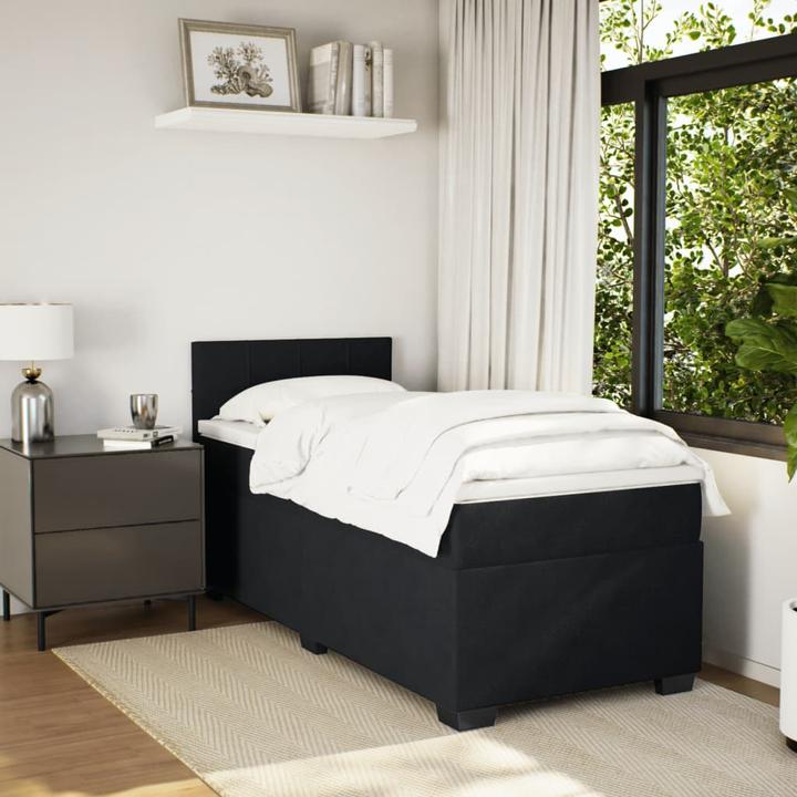 Image du produit VidaXL Bo x lit de saut avec matelas 90 x 190 cm velours (90 x 190 cm, 90 x 190 cm)