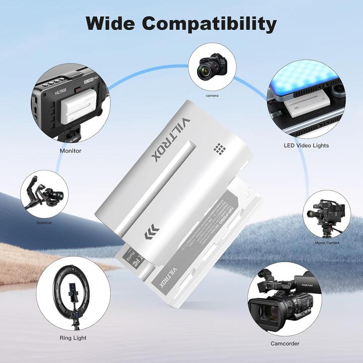 Image du produit Viltrox NP F550 Battery 2200mah avec port de chargement USB C (Batterie)
