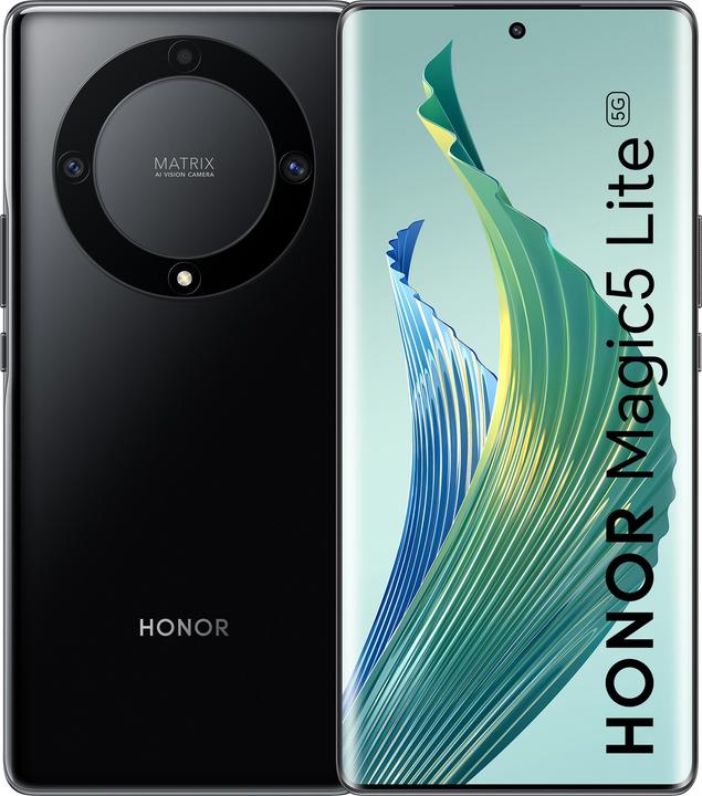 Produktbild Honor Magic5 Lite (256 GB, Midnight Black, 6.67", Dual SIM, 64 Mpx, 5G)