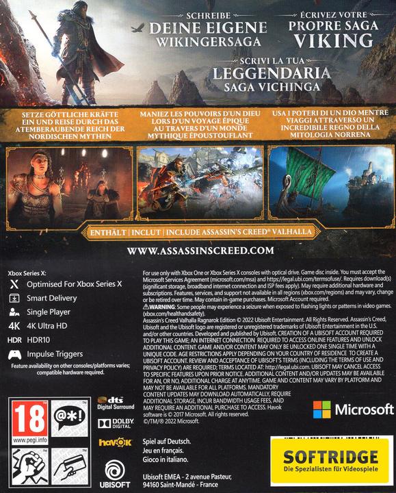 Produktbild Ubisoft Assassin's Creed: Valhalla - Ragnarök Edition (Xbox One X, Xbox One S, Xbox Series X, Multilingual)