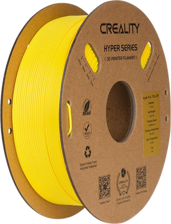 Immagine prodotto Creality Hyper PLA - 1,75 mm - 1 kg (PLA, 1.75 mm, 1000 g, Giallo)