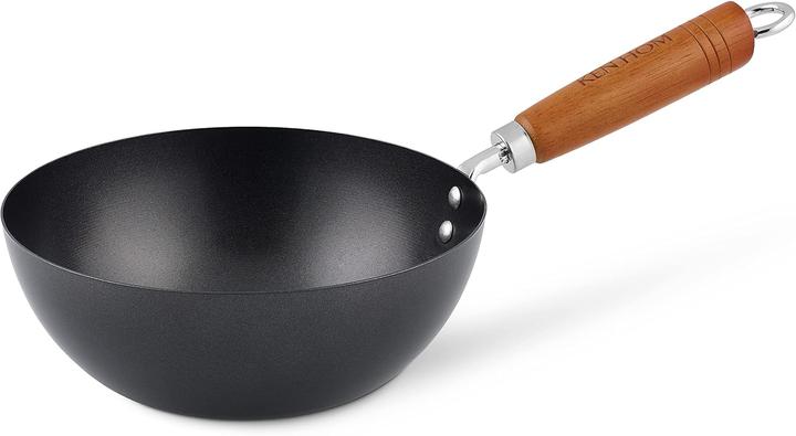 Ken Hom Classic Antihaft Karbonstahl Mini Wok 20 cm (20 cm, Wok Pfanne, Carbonstahl)