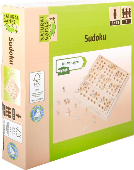 Produktbild Natural games NG Sudoku 14x14x2,5cm (Französisch, Deutsch, Englisch, Italienisch)