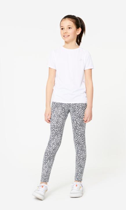 Immagine prodotto Decathlon Leggings bambina in cotone stampato - nero/bianco (6, 7, 8)