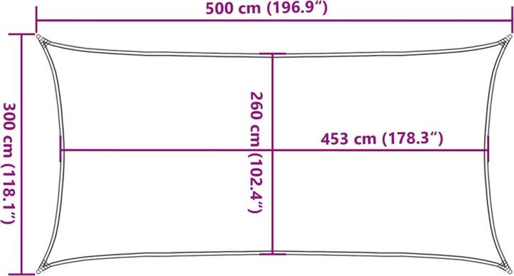 Produktbild VidaXL Sonnensegel farbe 100% Polyester Oxford (5 x 3 m)
