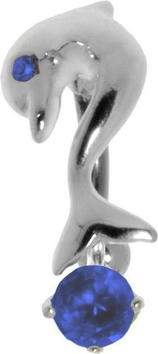 Actual product image Bijouteria Bellypiercing (Silver 925, Zirconia, Surgical steel 316L)