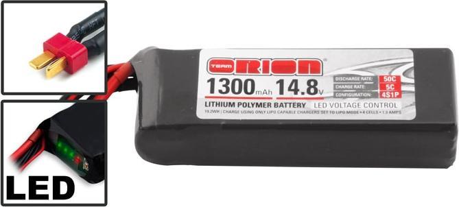 Immagine prodotto Team Orion LiPo 1300 4S 14.8V 50C Dean's (14.80 V, 1300 mAh)