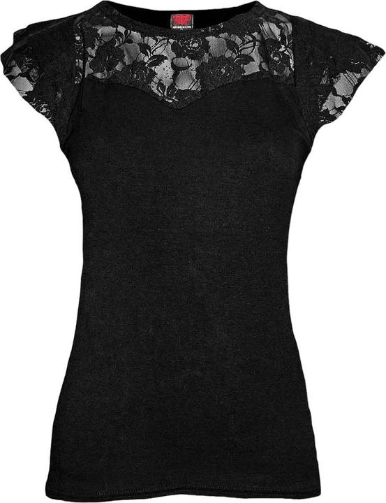 Actual product image Spiral Womens/Ladies Gothic Elegance Lace Detail Top (XL)