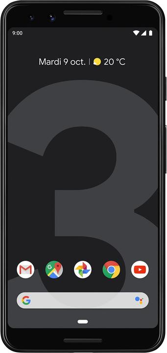 Google Pixel 3 (128 GB, Just Black, 5.50", Single SIM, 12.20 Mpx, 4G)