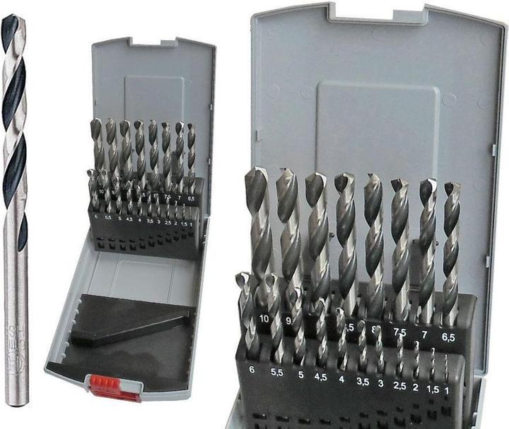 Actual product image Bosch Professional Zubehör HSS twist drill PointTeQ Set (1 mm, 1.5 mm, 2 mm, 2.5 mm, 3 mm, 3.5 mm, 4 mm, 4.5 mm, 5 mm, 5.5 mm, 6 mm, 6.5 mm, 7 mm, 7.5 mm, 8 mm, 8.5 mm, 9 mm, 9.5 mm, 10 mm)