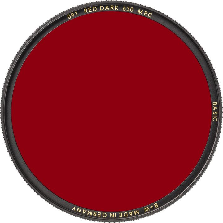 B+W 091 Red filter dark 630, MRC/Basic 49mm (49 mm, Black Mist Filter, 49 mm)