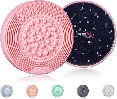 NoName Makeup-Pinsel-Reinigungsmatte mit Farbentfernungsschwamm und Silikon-Reinigungsbeutel für