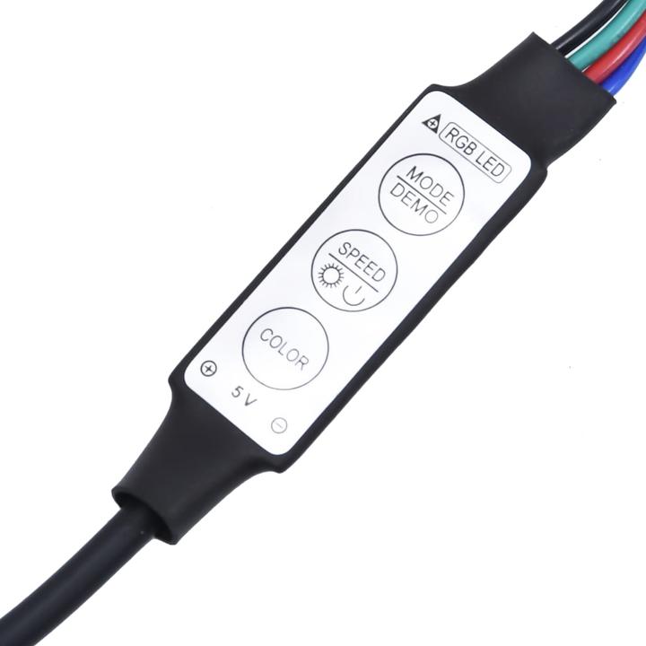 Produktbild VidaXL Bettgestell mit LED Sonoma-Eiche (135 x 190 cm)