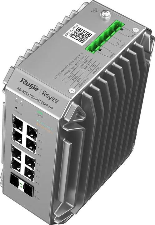 Produktbild Ruijie Reyee Reyee 10-Port echter Industrie-Switch, 8x Gbit, 2x SFP, bis 80°C (10 Ports)