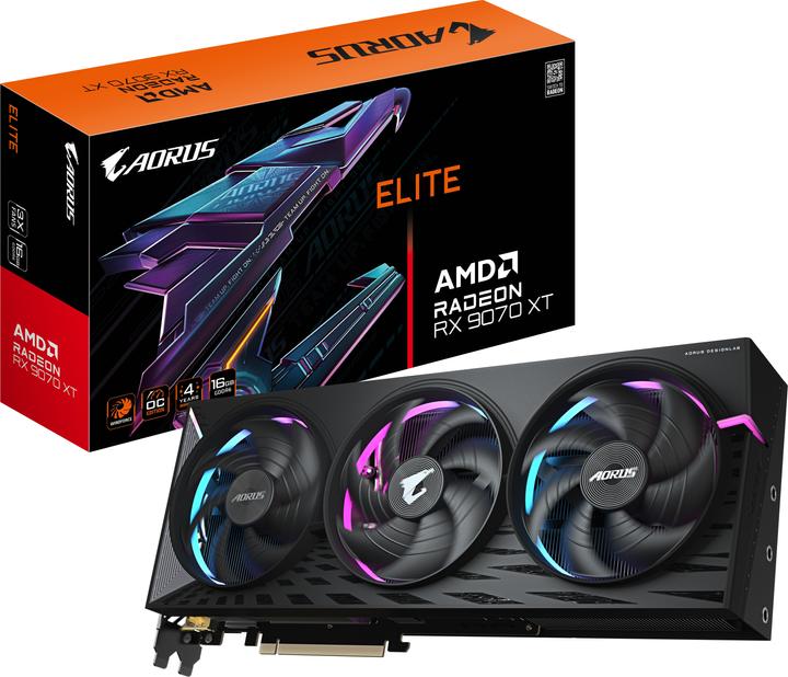 Produktbild Gigabyte AORUS Radeon RX 9070 XT Elite (16 GB)