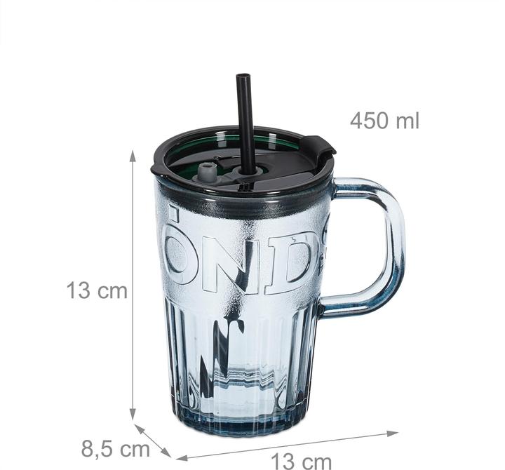 Produktbild Relaxdays 4x Trinkgläser (0.45 l, 4 x)
