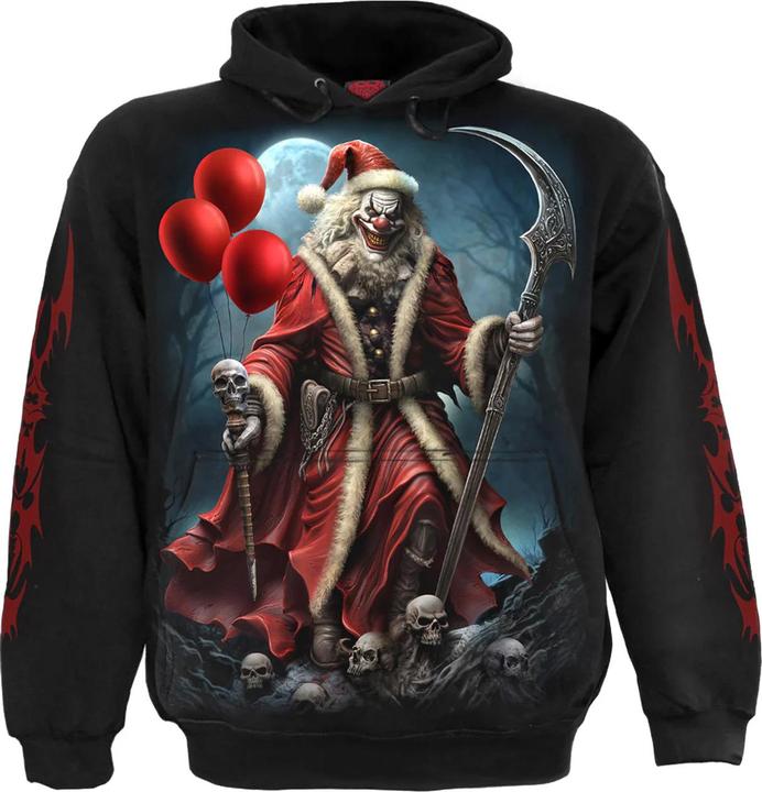 Actual product image Spiral Unisex Adult Santa Clown Hoodie (XL)