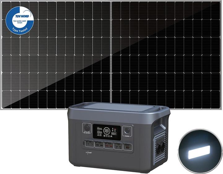 Produktbild Revolt Powerstation & Solar-Generator mit 550-W-Solarpanel, 1.920 Wh, 2.400 W (1.92 Wh, 28 kg)