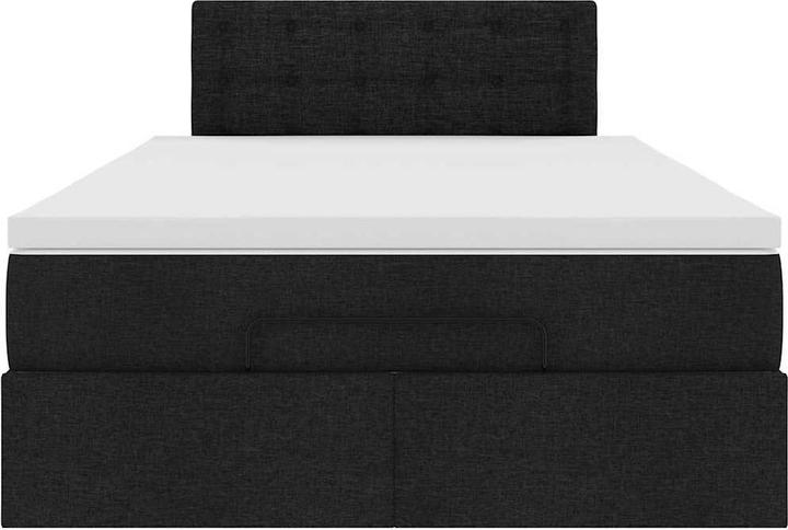 Actual product image VidaXL Ottoman bed with mattresses black 200x200 cm fabric (200 x 200 cm)