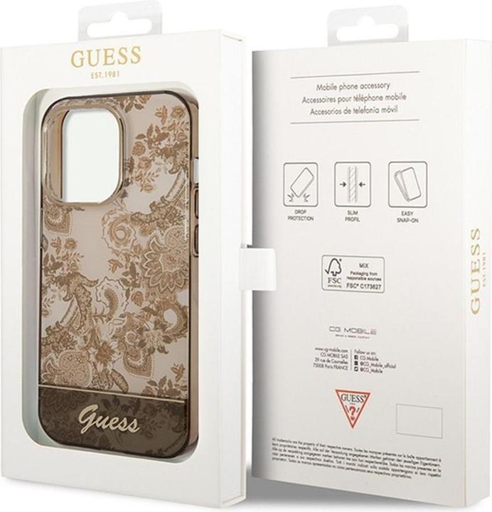 Produktbild Guess GUHCP14XHGPLHC iPhone 14 Pro Max 6,7" ochre hardcase Porcelain Collection (Apple iPhone 14 Pro Max)