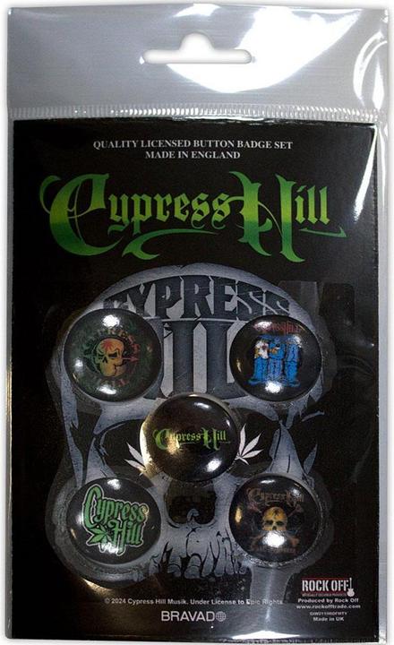 Cypress Hill Logos Abzeichen 5erPack Metall Kunststoff