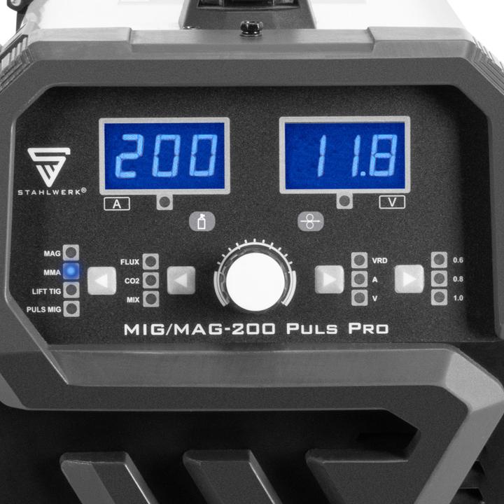Actual product image Stahlwerk MIG MAG 200 Puls Pro IGBT inert gas combination welder 200 amps