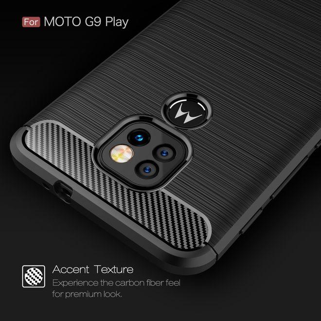 Productafbeelding MU Style Koolstofvezel TPU Softcase-serie (Motorola Moto G9 Play)