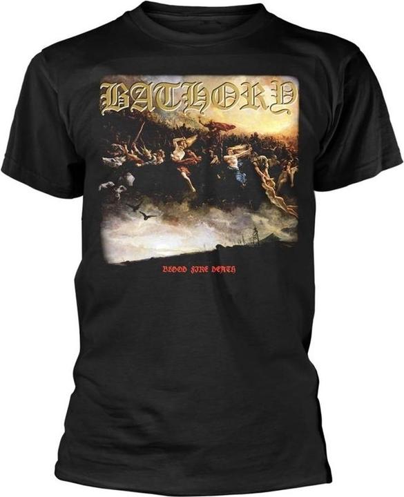Actual product image Cdon Unisex Adult Blood Fire Death Back Print T-Shirt (S)
