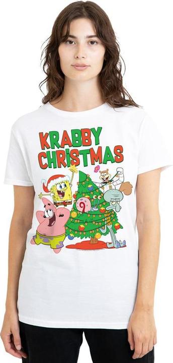 Immagine prodotto Spongebob Squarepants Decorating Maglietta Albero di Natale Adulto Unisex (S)